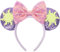 UNKJIN Mouse Ears Headband, Purple Ears Headband with Pink Bow, Sequin Princess Party Decoration Cosplay Costume for Women Girls (Purple Sun)
