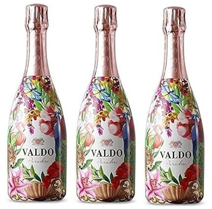 3 Flaschen Valdo Paradise Rose Brut Vino Spumante 11,5% Vol. a 0,75l a 750ml + Space Riegel von Onlineshop Bormann