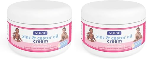 Cotton Tree Zinc And Castor Oil Cream For Nappy Rash, White (Pack of 2)