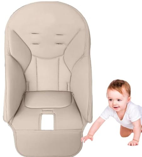 Baby-Hochstuhl-Abdeckung, Baby-Hochstuhlkissen, atmungsaktives Hochstuhl-Pad, bequemes Baby-Esszimmerstuhl-Sitzkissen, Ersatzbezüge für Peg-Perego Siesta-Zero 3 (Beige)