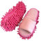 ZIRYXQ 1 par de pantuflas lavables de microfibra para limpiar el polvo, herramientas de limpieza de suelos y zapatos de baño