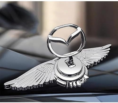 Auto Emblem für Mazda 6 2018-2023, Frontgrill Front Motorhaube Kofferraum Logo Badge Aufkleber Sticker 3D Metall Buchstaben Aufkleber mit Logo Auto Styling Zubehör,B