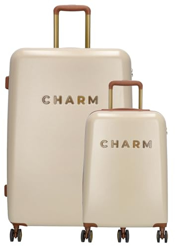 Charm London Capetown Kofferset - Reise Koffer mit Rollen - Beige