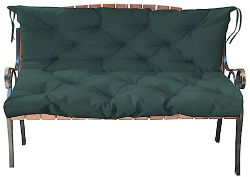 Wasserdichte Veranda-Kissen für Gartenmöbel, dick, 10,2 cm, S, Ersatzkissen, Größe: 152,4 x 101,6 cm, geeignet für 2- und 3-Sitzer mit Rückenlehne und Gurten, Outdoor-Ersatzkissen