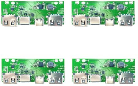 4 Stück 18650 oder 21700 Lademodul Dual USB 5V 2A Mobile Powerbanks Modul 18650 Lithium Akku Ladegerät Board mit Überladung Überentladung DIY USB Akku Pack