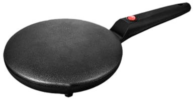 Instant Crepe Maker 8 Griddle Crepe Maker Non Stick Pan Auto Thermostat Handheld Long Handle Portable Breakfast Maker For Pancake Chapati Non Sticking Pot (D, One Size)