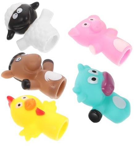 MOLUCKFU 5 Stück Tier Fingerpuppe Kinderspielzeug Krippe Kinderparty Handpuppe Rollenspiel Fingerpuppe Geschichte Fingerspielzeug Handpuppe Gefüllte Fingerpuppen Vinyl