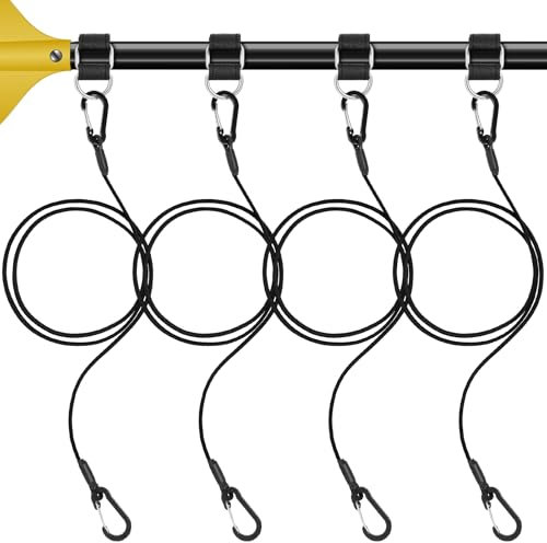 Civaner 4 Pack Kayak Paddle Leash Fishing Lanyard Kayak Fishing Accessories Kayak Paddle Cord Fishing Pole Tether Fishing Rod Straps for Fishing Tools, Rods, Paddles