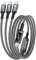 100W Cable USB C a Multi Cable de Carga Rapida con Pantalla LED [0.5M] Cargador Cable 3 en 1 Múltiples Micro USB C Tipo C Lightning Cable para MacBook Pro/Air,Google Pixel,Galaxy,iPhone 16 15,Huawei