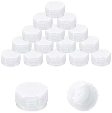 50 PCS Plastic Bottle Caps White Bottles Lids Reusable Bottle Tops for Empty Bottle Sealing DIY Crafting Projects