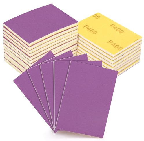 20 Pcs Sanding Sponge Set, 400 Grit Sanding Pads Flexible Foam Hand Sanding Block