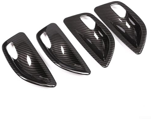 ABS Door Handle Decoration Trim for BMW 5 Series for F10 520 528 525 2011 2017, Carbon Fiber Style with Enhanced for Protection