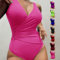 WWPgetrich Womens One Piece Swimming, Sexy One Piece Swim Suits, Bikini Body Suits for Swimming Beach Hot Spring Beach Party(Pink,L)