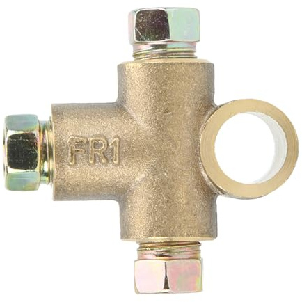 Haosie Brake Pipe Fittings, M10 3/16in Pipes 10mm 3 Way T Shape Brake Pipe | Brakes Tee with 3 Male Nuts, Line Kit Short Union