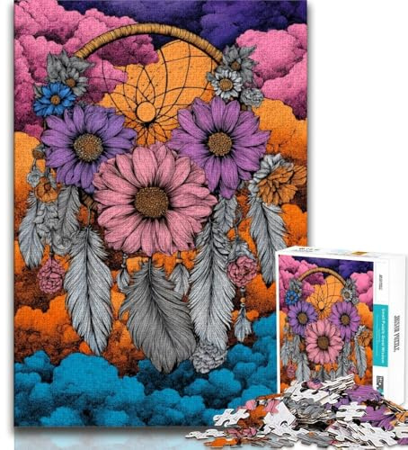Puzzle für Teenager 1000 Teile Traumfänger-Puzzle für Erwachsene Dekomprimierendes intellektuelles Lernspielzeug Geburtstagsgeschenk 38x26cm