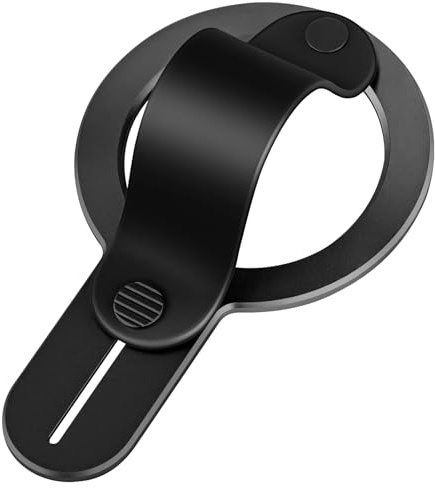 Ainiv Magnetic Phone Ring Holder Detachable, Magnetic Phone Grip, Comfortable Finger Phone Ring Grip, Ultra-Thindesign Holder for iPhone 12/13/14/15/16/17 Series (Black)