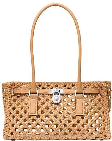 Michael Kors Damen Hamilton Moderne Small Ew Shoulder Tote, Peanut, Medium, Hamilton Moderne Small Ew Schultertasche