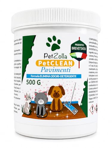 Detersivo pavimenti animali naturale 100 bustine monodose da 5g, Detergente pavimenti non schiumogeno senza cloro sicuro per animali, lavapavimenti detersivo in polvere 500g - Made in italy