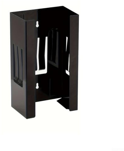 Magnetic Glove Holder 304 Stainless Steel Wall Mount Rack for Disposable Nitrile Latex Boxes - Self-Adjusting Spring Design for Garage Workshop Kitchen 250x95mm Red(Black)