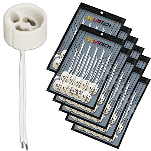ISOLATECH 100Stk GU10 Standard Keramikfassungen LED Energiesparlampen (max.250V/2A) Leuchtmittel Home Einbau Decke Halterung Küche Badezimmer Beleuchtung Sockel installieren hitzebeständig
