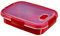 Curver Smart Mikrowelle, rechteckig, 0,7 l, Kunststoff, rot, 21 x 16 x 6 cm, 8