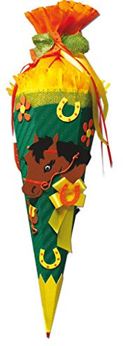 Roth Moosgummi-Schultüte Pferd - Bastelset 68 cm eckig Verschluß: Krepp mit Roth Spitze