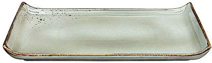 BBQ-Platte |Servierplatte | NATURE COLLECTION | Steinzeug | STONE - Grau | 33 x 16,5 cm