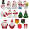 EMiEN Juego de Adornos en Miniatura de muñeco de Nieve de Invierno para Bricolaje, Escena de Navidad, decoración de casa de muñecas, Mini árbol de Navidad, Papá Noel decoración de Fiestas de Navidad