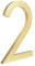 HASWARE Floating House Number 6 inch Stylish Door Numbers Alphabet Plaque Street Home Address Numerals (Golden, 2)
