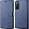 OCASE Coque Samsung Galaxy S21 Plus, Antichoc TPU Housse Samsung S21 Plus Cuir PU Portefeuille Etui [RFID Blocage] [Fentes pour Cartes] Coque pour Galaxy S21+ (6.7 Pouces) - Bleu Foncé