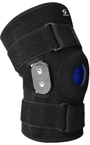 Sportout Kniebandage,mit abnehmbare Aluminiumscharniere Kniestütze,Kniebandagen perfekt für Fitnessstudio, Gewichtheben, Walking, Sport, Volleyball,Damen und Herren