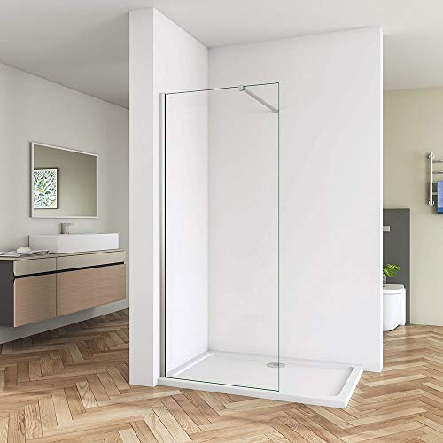 Huiyang 1200x1900mm Walk in Wet Room Shower Enclosure Screen 8mm Easy Clean Glass Panel Cubicle