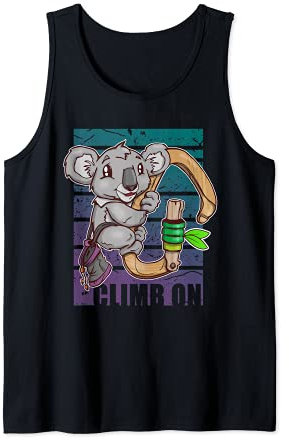 Klettern Koala Bouldern Climbing Geschenk Tank Top