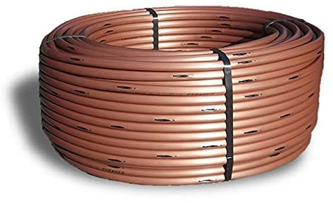 Tuyau Rain Bird XFS 100 m pour irrigation enterrée 16 mm avec compte-gouttes tous les 33 cm Marron