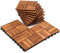 Lospitch Piastrelle in legno di acacia, per balcone, terrazze, 30 x 30 cm, 5 m², 12 listelli, facili da installare (55 pezzi)