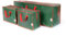 Christmas Village Set of 3 Storage Bags - Tree Storage Bag and 2 Decoration Bags - Stores a Xmas Tree, Lights and Decorations Stores Ribbon Tinsel Wreath Stocking Lights Bow Tags (Green)
