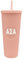 Sorority Shop Alpha Sigma Alpha Trinkglas, 680 ml – ASA, matt, Korallenbesatz, Alpha Sigma Alpha Geschenke für Frauen