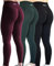 AUROLA Workout-Leggings für Damen, nahtlos, Scrunch-Strumpfhose, Bauchkontrolle, Fitnessstudio, Fitness, Mädchen, Sport, aktive Yogahose, Schwarz + Ponderosa Grün + Schwarz Kirsche, M