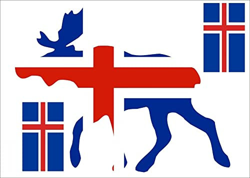 Nation Island Aufkleber Karte Sticker - PKW Auto Motorrad Biker Fahne L-005