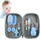 Guillala 8pcs Trousse de Soin Bébé, Professionnel Trousse de Toilette Bebe Kit Soin Naissance Bebe pour Enfants sans BPA Non Portable Bébé Articles Essentiels de Soins pour Le Voyage à la Maison Blue