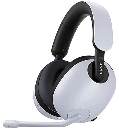Sony INZONE H7, WH-G700 Wireless Gaming Headset, Over-Ear-Kopfhörer mit 360 räumlichem Sound, 40 Stunden Akkulaufzeit, funktioniert mit PC, Flip to Mute Mikrofon, Laptop, PS5 & PC kompatibel (weiß)