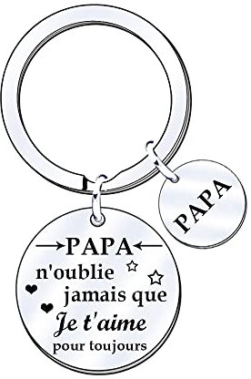 FGHJK Cadeau Fete des Peres, Cadeau Papa, Porte-cles Papa, Cadeau Papa Anniversaire, Idee Cadeau Papa, Porte Clé Papa, Cadeau Papa Noel, Beau Papa Cadeau Original, Cadeau Beau Papa (1)