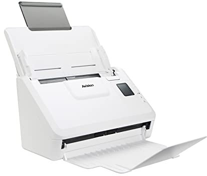 Avision AD340GN - A4 - Duplex Dokumentenscanner| 40ppm/80ipm|50 Seiten ADF| USB 3.2 | Ethernet|Scannt bis zu 600 cm Lange Dokumente | ISIS Treiber, Twain, Weiss