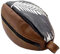 ALL SPORT VINTAGE - Trousse De Toilette Ballon de Rugby - Marron Vintage Et Fougère Nouvelles Zélande - Cuir De Vachette - Cousu Main - Marque Française - Personnalisable