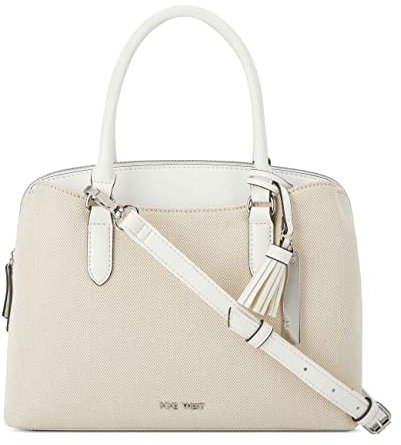 Nine West Galla Dome Umhängetasche, Beige/Optic White, Einheitsgröße