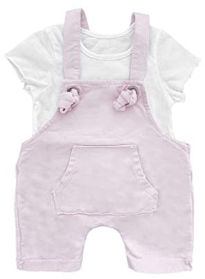 JOPHY & CO. Tutina Salopetta T-shirt Bimba (cod. 80381) (3 mesi, Rosa)