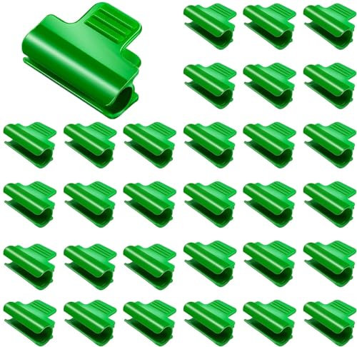 30 Pcs Greenhouse Clamps 11mm Frame Shading Net Rod Clip Film Row Cover Netting Tunnel Hoop Clip Garden Hoops Clips for Fixing Plant Cover, Garden Hoops for Netting, Film Row Cover Plant Clips 30 Pack