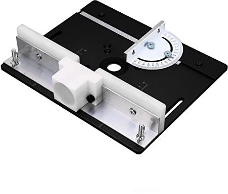 Oberfräsentisch mit Oberfräsen-Kombi-Set, Oberfräsen-Tischplatte, Oberfräsen-Hebeset, Oberfräsenplatte, Metall-Fräser-Hebesystem-Set, Aluminium-Holzbearbeitungseinsatz, (Schwarz)