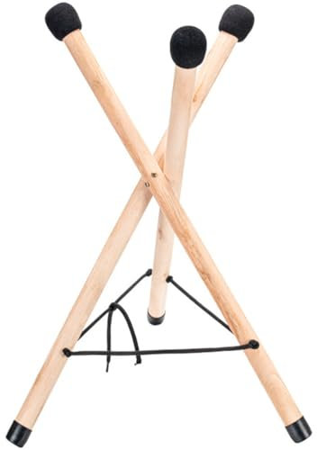 OFFSCH Hand Pan Drum Stativ aus Holz Stabiler Tripod für Zungentrommel und Handpan für Kinder und Erwachsene Tragbare Halterung für Trommeldisplay und Übung