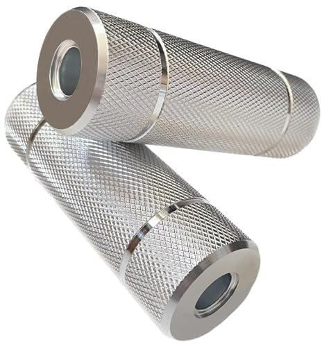 WADEKING WHW BMX-Fahrradpegs 10,9 cm, kompatibel mit 14 mm und 3/8 Zoll Achsen, Radbolzen, Aluminiumlegierung, langlebig und stilvoll, rutschfest (Silber)